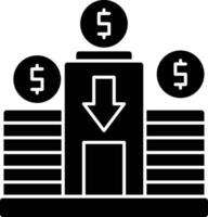 icône de glyphe d'investissement vecteur