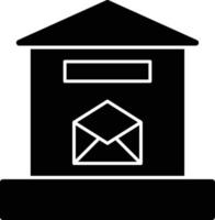 icône de glyphe de boîte aux lettres vecteur