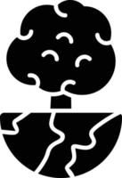 icône de glyphe des arbres du monde vecteur