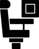 icône de glyphe de siège vecteur