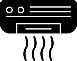 icône de glyphe de climatiseur vecteur