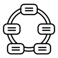 icône de ligne de cycle non directionnelle vecteur