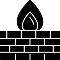 icône de glyphe de pare-feu vecteur