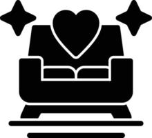 icône de glyphe de chaise de mariage vecteur