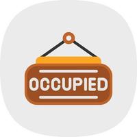 conception d'icône de vecteur occupé