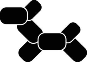 icône de glyphe de chien ballon vecteur