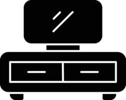 icône de glyphe de table de télévision vecteur