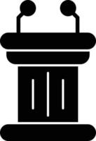 icône de glyphe de tribune vecteur