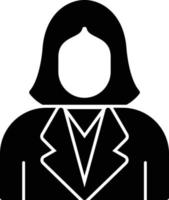 icône de glyphe d'employée vecteur
