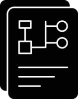icône de glyphe de flux de travail vecteur