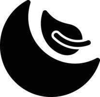 icône de glyphe de nuit éco vecteur