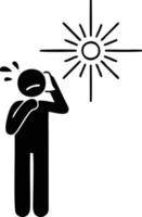 icône du soleil sur fond blanc, illustration du symbole de l'icône du soleil en noir sur fond blanc vecteur