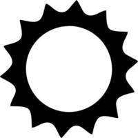 icône du soleil sur fond blanc, illustration du symbole de l'icône du soleil en noir sur fond blanc vecteur