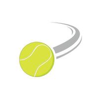 balle de tennis volante isolée sur fond blanc vecteur