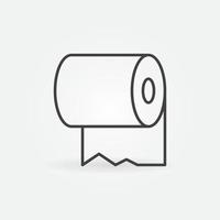 rouleau d'icône de concept de ligne mince de vecteur de papier toilette