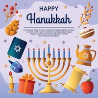 concept de joyeux jour de hanukkah vecteur