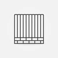 icône de concept de vecteur de clôture dans le style de contour