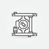 icône de concept de vecteur d'unité de mélange de pompe dans le style de contour
