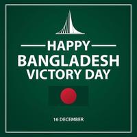 jour de la victoire du bangladesh, 16 décembre vecteur