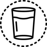 icône de ligne pour le verre vecteur