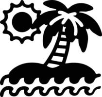 icône du soleil sur fond blanc, illustration du symbole de l'icône du soleil en noir sur fond blanc vecteur