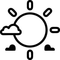 icône du soleil sur fond blanc, illustration du symbole de l'icône du soleil en noir sur fond blanc vecteur