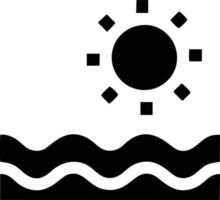 icône du soleil sur fond blanc, illustration du symbole de l'icône du soleil en noir sur fond blanc vecteur