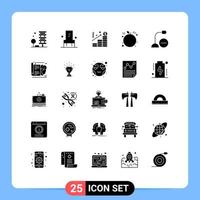 25 icônes créatives signes et symboles modernes des appareils thanksgiving siège graphique orange éléments de conception vectoriels modifiables vecteur