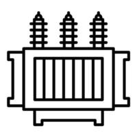 icône de ligne de transformateur de puissance vecteur