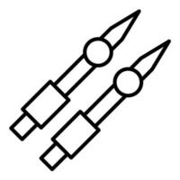 icône de ligne de lances vecteur