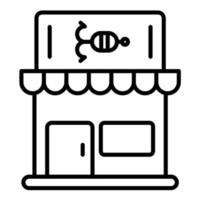 icône de ligne de magasin d'appâts vecteur