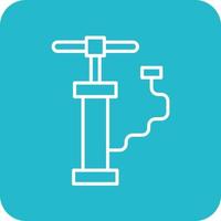 ligne de pompe à main icônes d'arrière-plan de coin rond vecteur