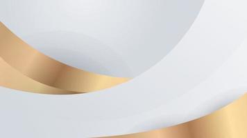 fond blanc et or avec des éléments de décoration de formes géométriques abstraites de luxe pour la conception de présentation, carte de visite, conception de mariage vecteur