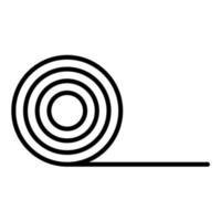 icône de ligne de tapis de yoga vecteur