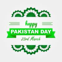 bonne fête du pakistan 23 mars conception de fond de modèle de publication sur les médias sociaux vecteur