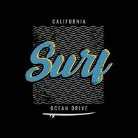 typographie d'illustration californienne. parfait pour la conception de t-shirt vecteur