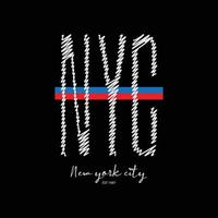 typographie d'illustration de nyc. parfait pour la conception de t-shirt vecteur