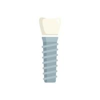 icône d'implant dentaire vecteur isolé plat