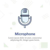 icône d'illustration vectorielle de microphone vecteur