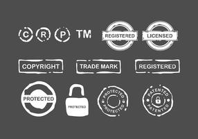 Timbre de copyright vecteur gratuit