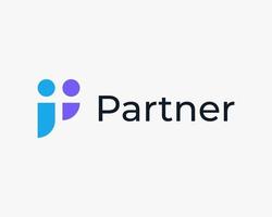 partenaire partenariat personnes entreprise coopération rejoindre travail travail collaborer simple vecteur logo création