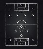 carte de fond sombre avec placement tactique des joueurs de football - vecteur