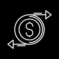 icône de vecteur de flux d'argent