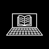 icône de vecteur de livres en ligne unique