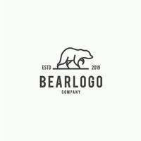 inspiration de modèle de conception de logo d'ours - vecteur