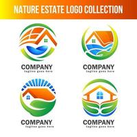 collection de modèle de logo immobilier nature vecteur