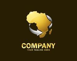 modèle de conception de logo express africain or de luxe vecteur