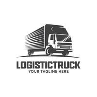 inspiration de modèle de conception de logo de camion logistique vecteur