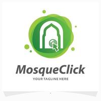 modèle de conception de logo de mosquée vecteur