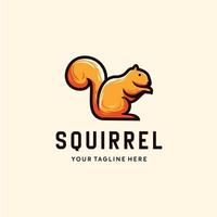 inspiration de modèle de conception de logo d'écureuil - vecteur